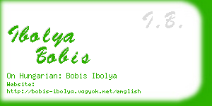 ibolya bobis business card